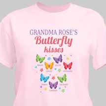 Alternate Image 1 for Personalized Butterfly Kisses Tee